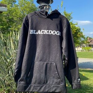MEN’S BLACK BADGER SPORT BLACKDOGS PULLOVER HOODIE with pouch Sz S…